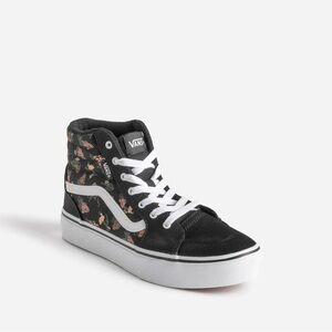 Vans Black Floral High-Top Sneakers